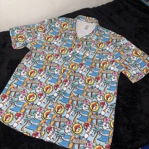 Bucees Adult Beach Camper Botton‎ Shirt Men's Size 3XL